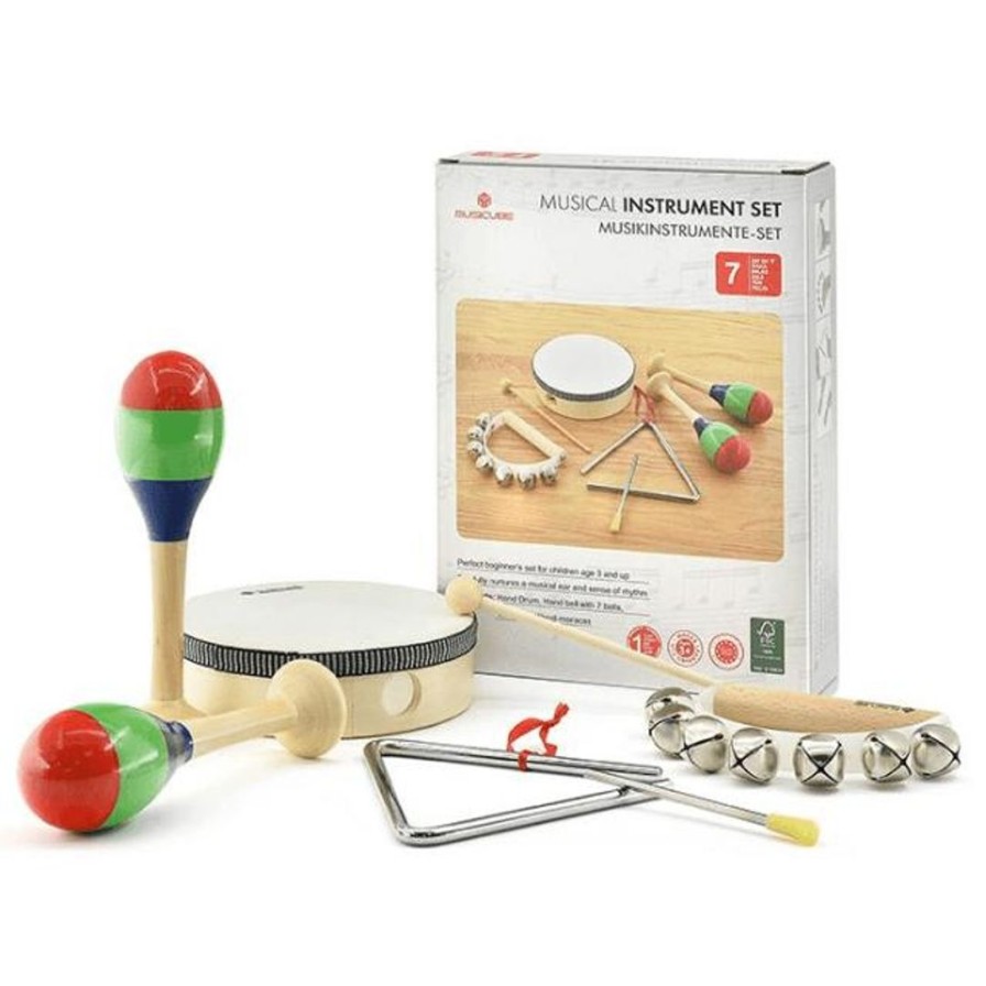 Wooden Toys Fun Factory Musical Toys | Percussion Set-7 Pieces