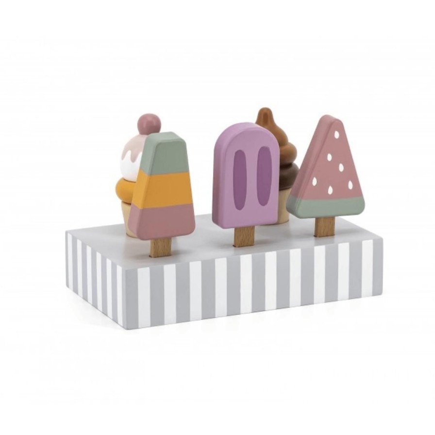 Wooden Toys Viga Montessori Toys | Popsicle And Ice Cream Set-5 Piece