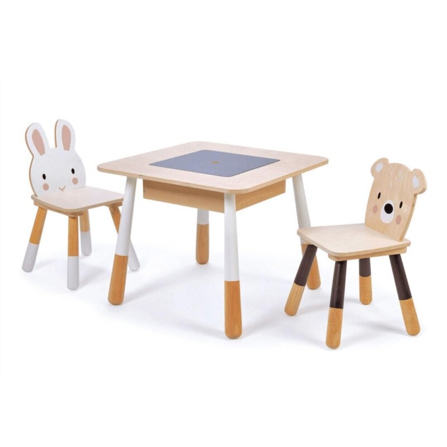 Wooden Toys Tender Leaf Toys Baby & Toddler Puzzles | Forest Wooden Table With 2 Chairs