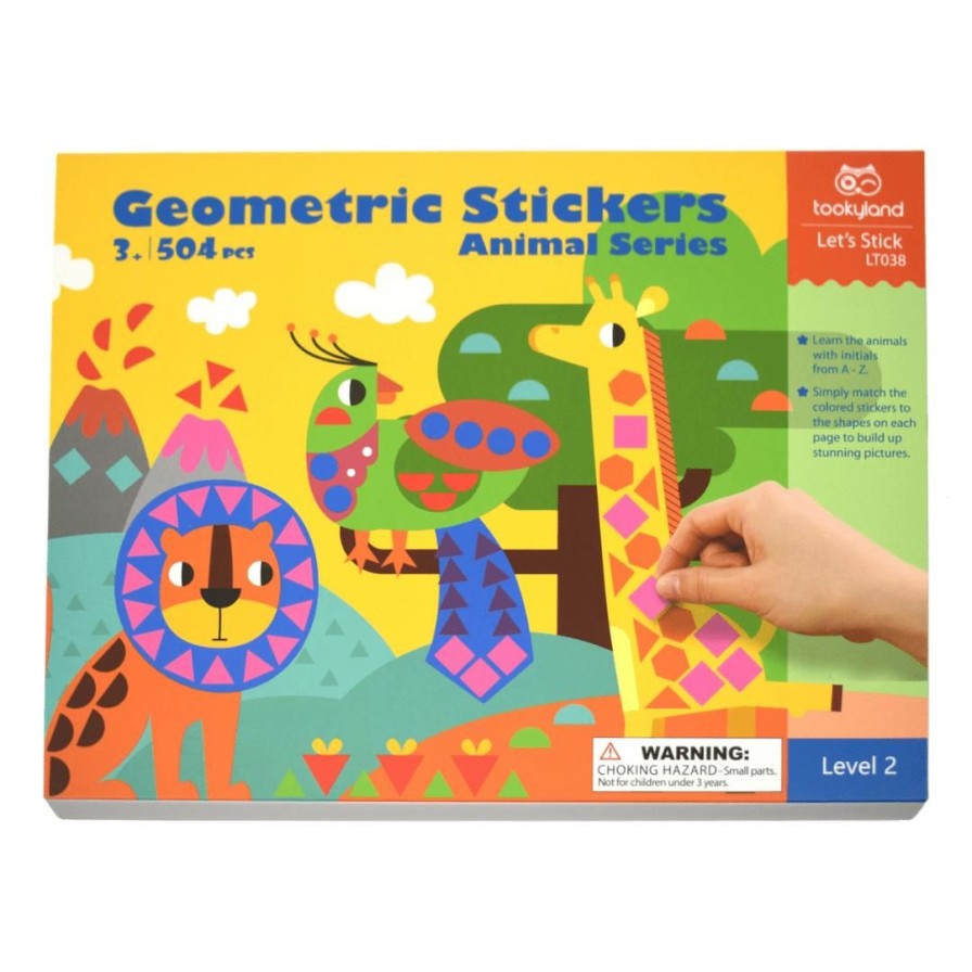 Wooden Toys Tooky Land Animals | Geometric Sticker Set-Animals