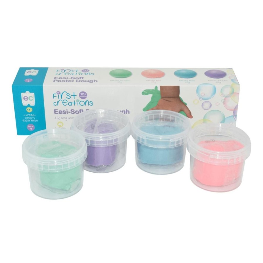 Wooden Toys ed.vantage Fine Motor Skills | Easi-Soft Pastel Dough-Set Of 4