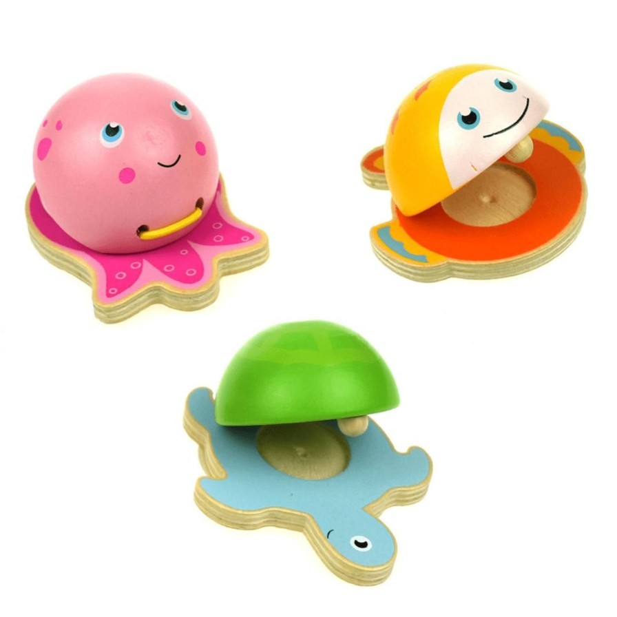 Wooden Toys Kaper Kidz Animals | Wooden Sealife Castanets