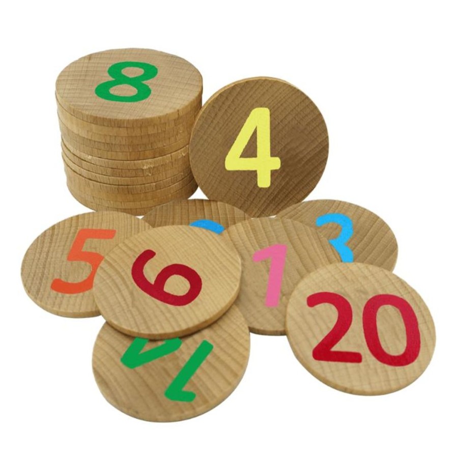 Wooden Toys Freckled Frog Fine Motor Skills | Numbers Matching Pairs-40 Pieces