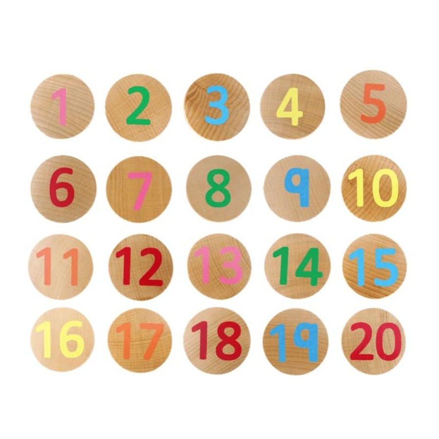 Wooden Toys Freckled Frog Montessori Toys | Numbers Matching Pairs-40 Pieces