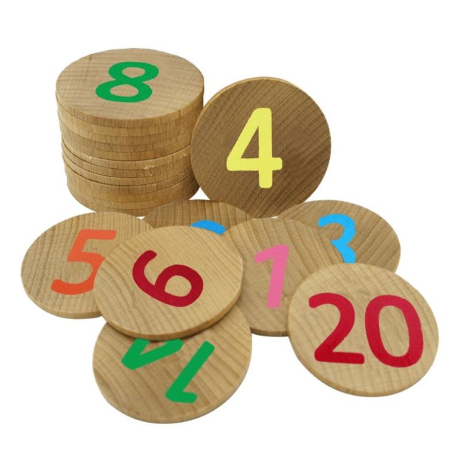 Wooden Toys Freckled Frog Baby & Toddler Puzzles | Numbers Matching Pairs-40 Pieces