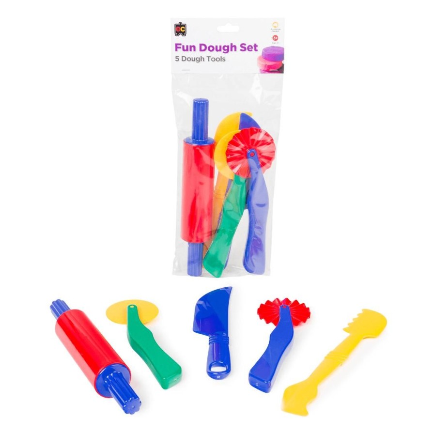 Wooden Toys ed.vantage Fine Motor Skills | Fun Dough Accessories-5 Pack