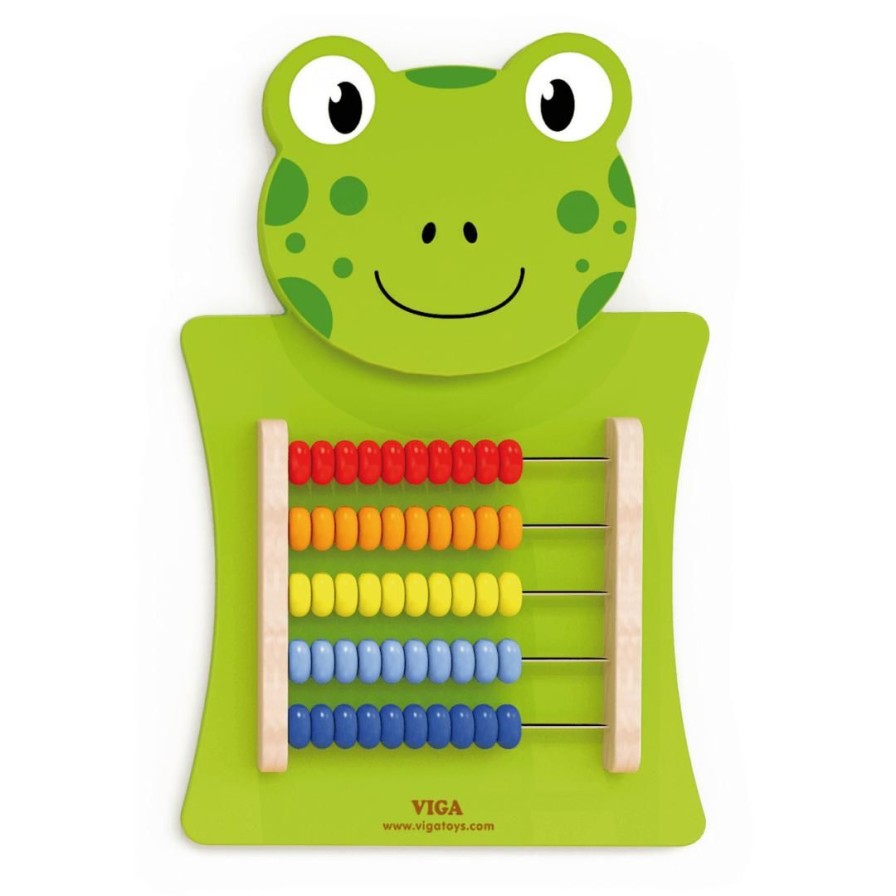 Wooden Toys Viga Activity Cubes | Wooden Frog Wall Activity Toy