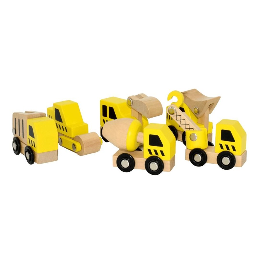 Wooden Toys Viga Pretend Play | Construction Vehicles-Set Of 6