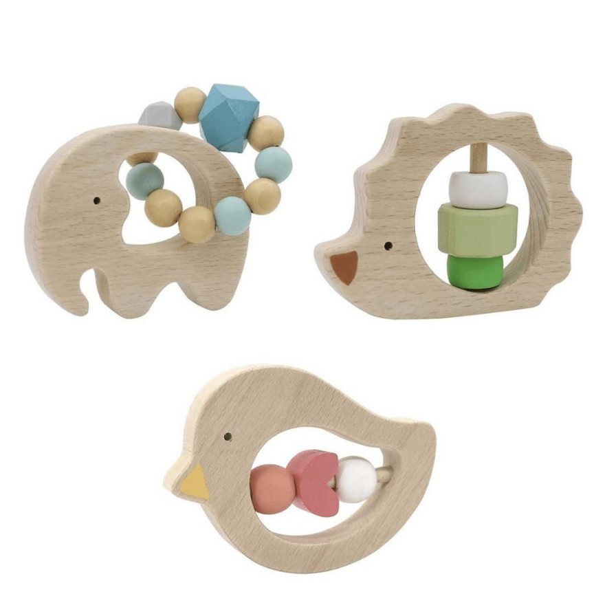 Wooden Toys Kaper Kidz Baby & Toddler Puzzles | Animal Rattle