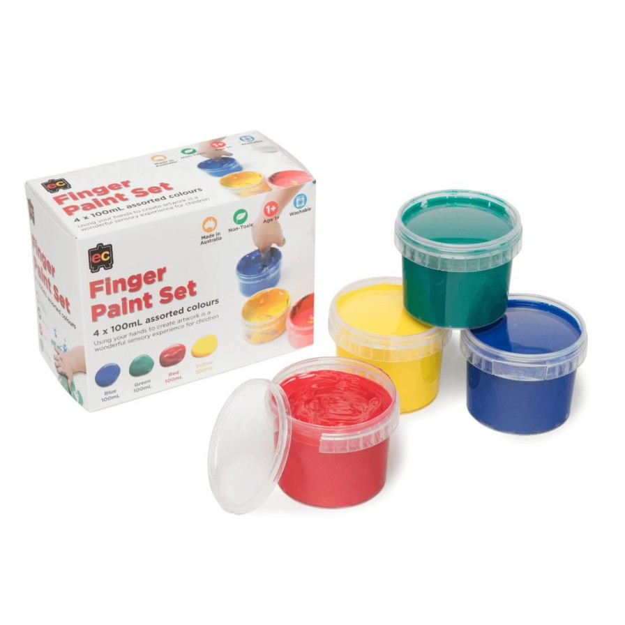 Wooden Toys ed.vantage Shapes & Colours | Rainbow Finger Paints-Set Of 4