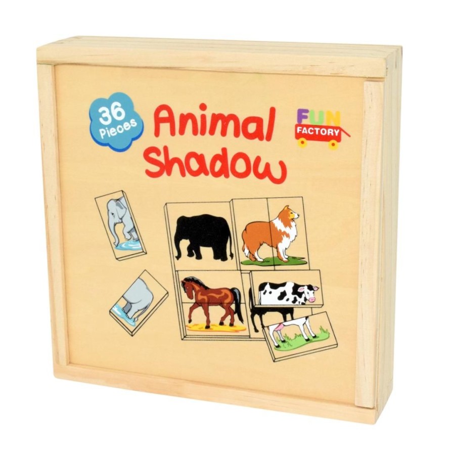 Wooden Toys Fun Factory Animals | Animal Shadow Match