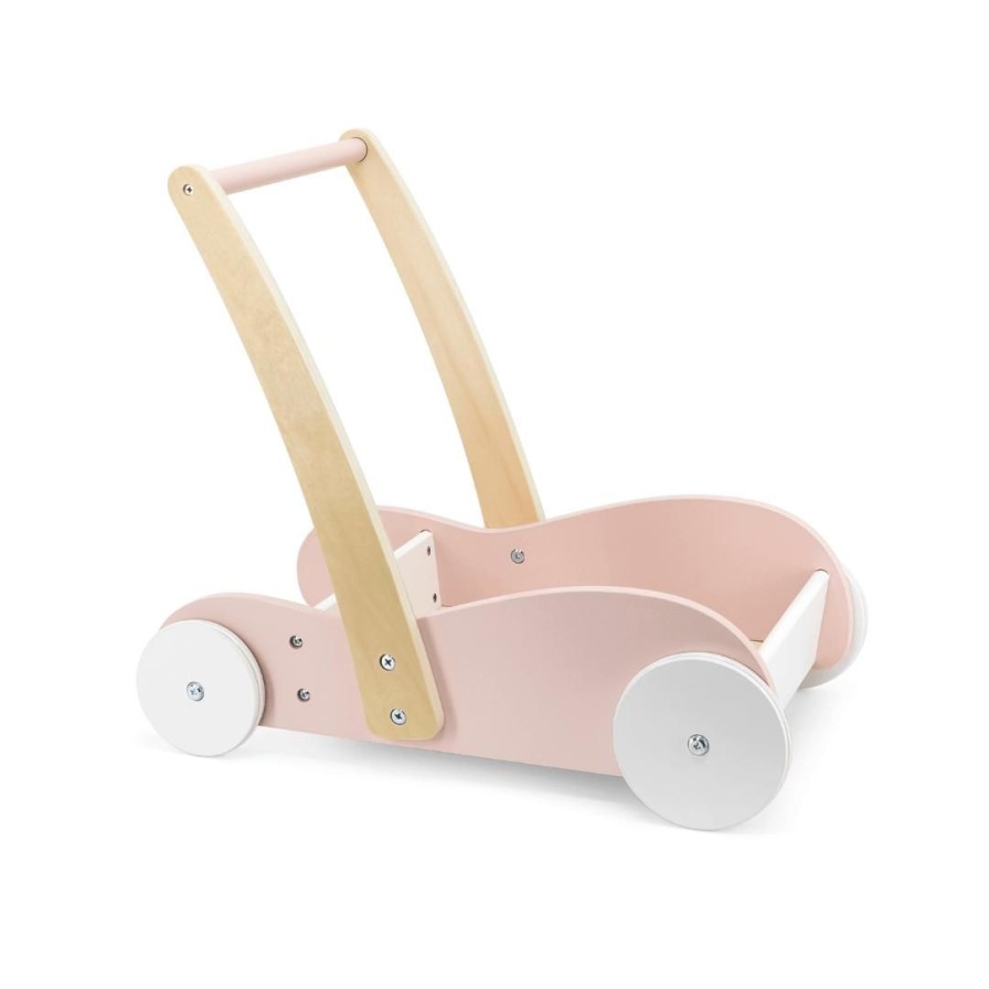 Wooden Toys CleverStuff Gross Motor Skills | Wooden Push Along Moover-Pink