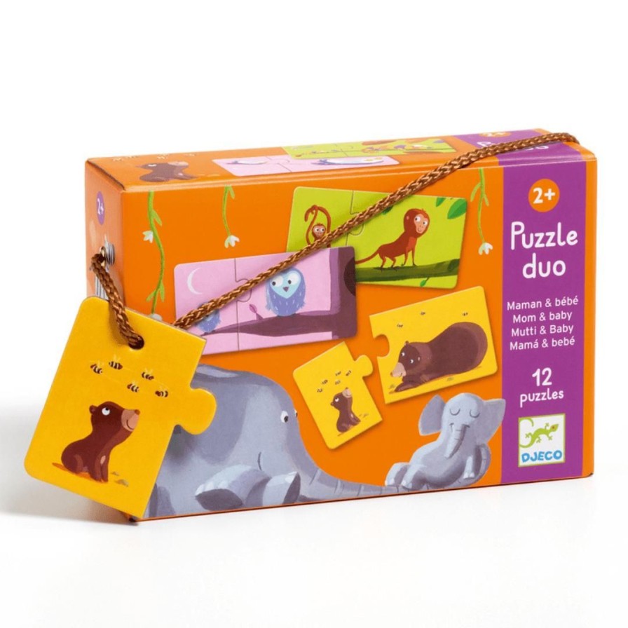 Wooden Toys Djeco Jigsaw Puzzles | Duo Mum And Baby Puzzles-Set Of 12 Puzzles