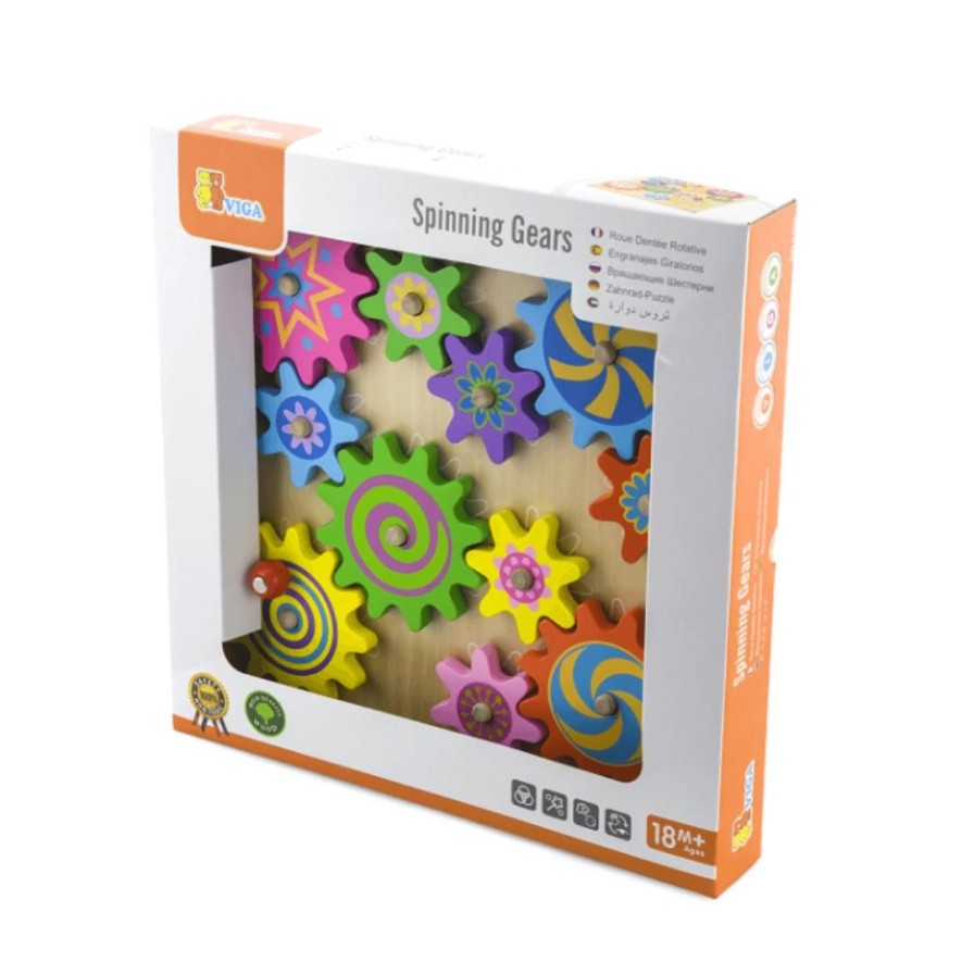 Wooden Toys Viga Baby & Toddler Puzzles | Spinning Gear Board