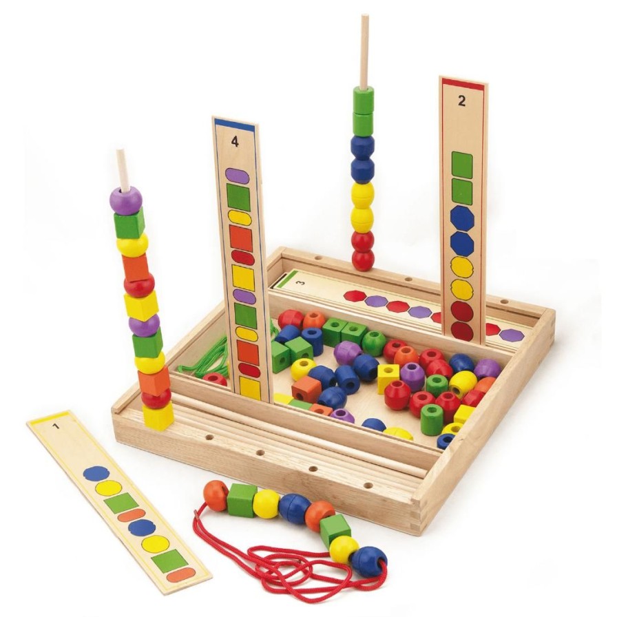 Wooden Toys Viga Montessori Toys | Wooden Sequence Beads