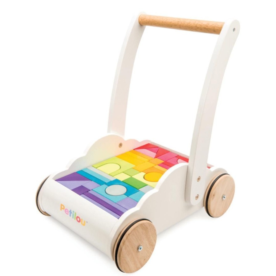 Wooden Toys Le Toy Van Building Blocks | Wooden Rainbow Cloud Walker