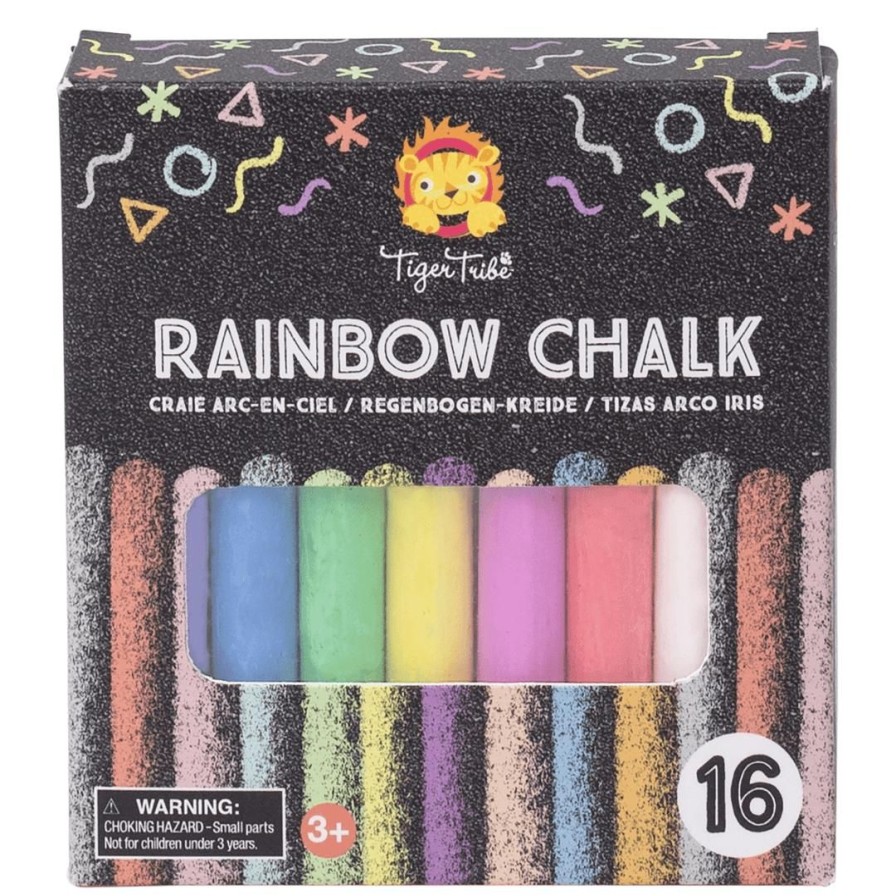 Wooden Toys Tiger Tribe Arts & Crafts | Rainbow Chalk-Packet Of 16