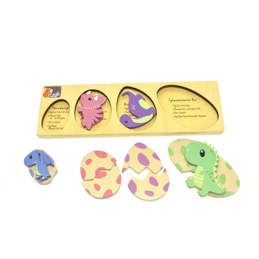 Wooden Toys Koala Dream Baby & Toddler Puzzles | Dinosaur Egg Puzzle