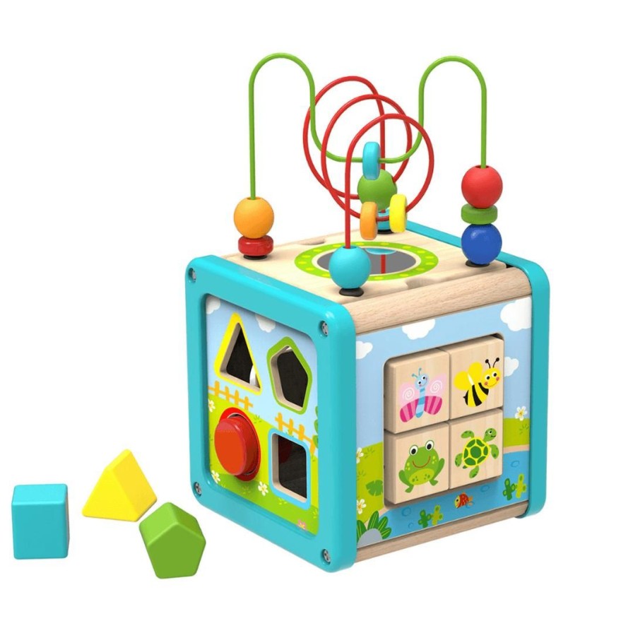 Wooden Toys Tooky Toy Montessori Toys | Colourful Play Cube