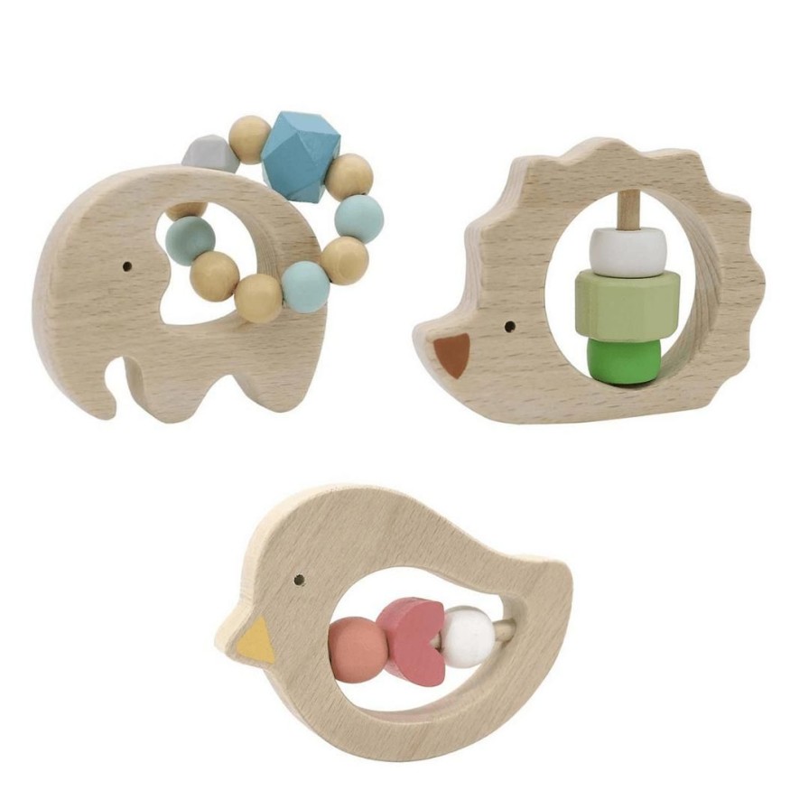 Wooden Toys Kaper Kidz Gross Motor Skills | Animal Rattle