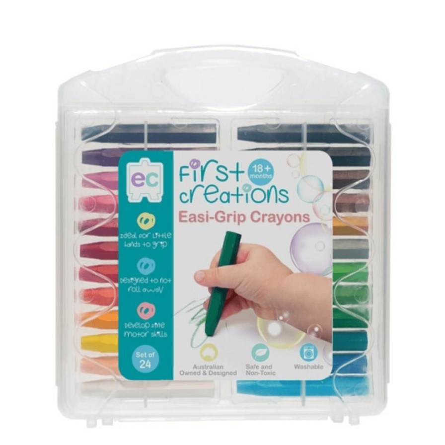 Wooden Toys ed.vantage Arts & Crafts | Easi-Grip Crayons Set Of 24