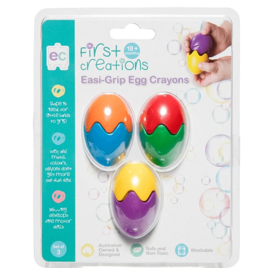 Wooden Toys ed.vantage Baby & Toddler Puzzles | Easi-Grip Egg Crayons