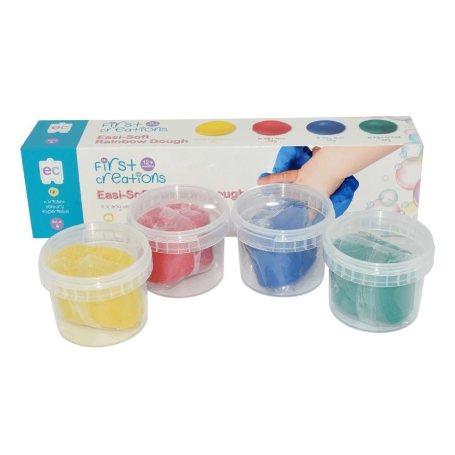 Wooden Toys ed.vantage Fine Motor Skills | Easi-Soft Rainbow Dough Set Of 4