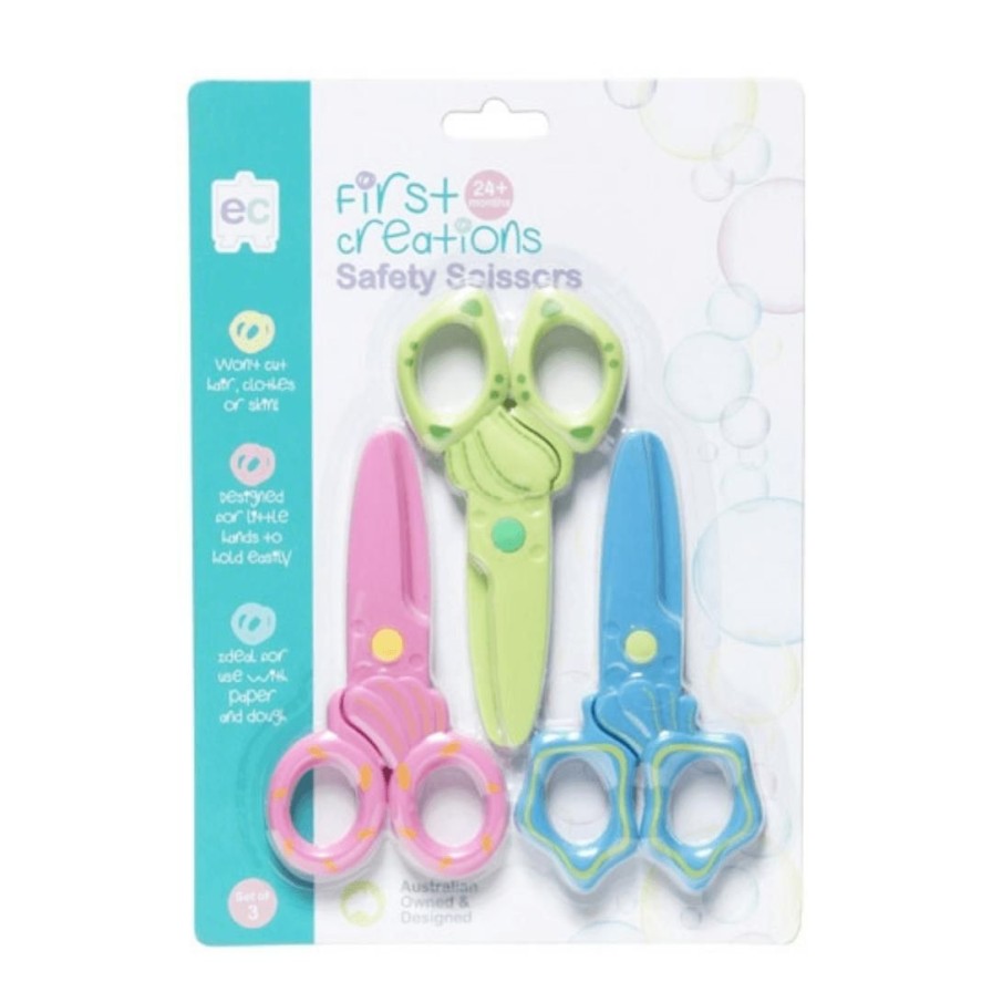 Wooden Toys ed.vantage Arts & Crafts | Safety Scissors-Set Of 3