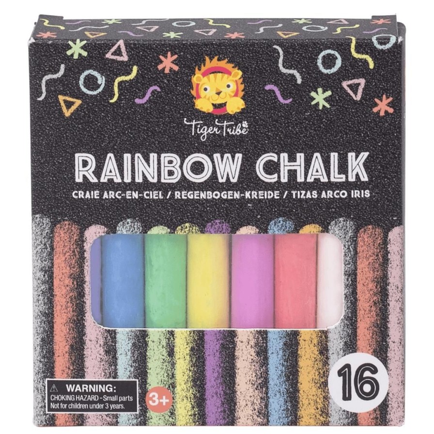 Wooden Toys Tiger Tribe Baby Toys & Teethers | Rainbow Chalk-Packet Of 16