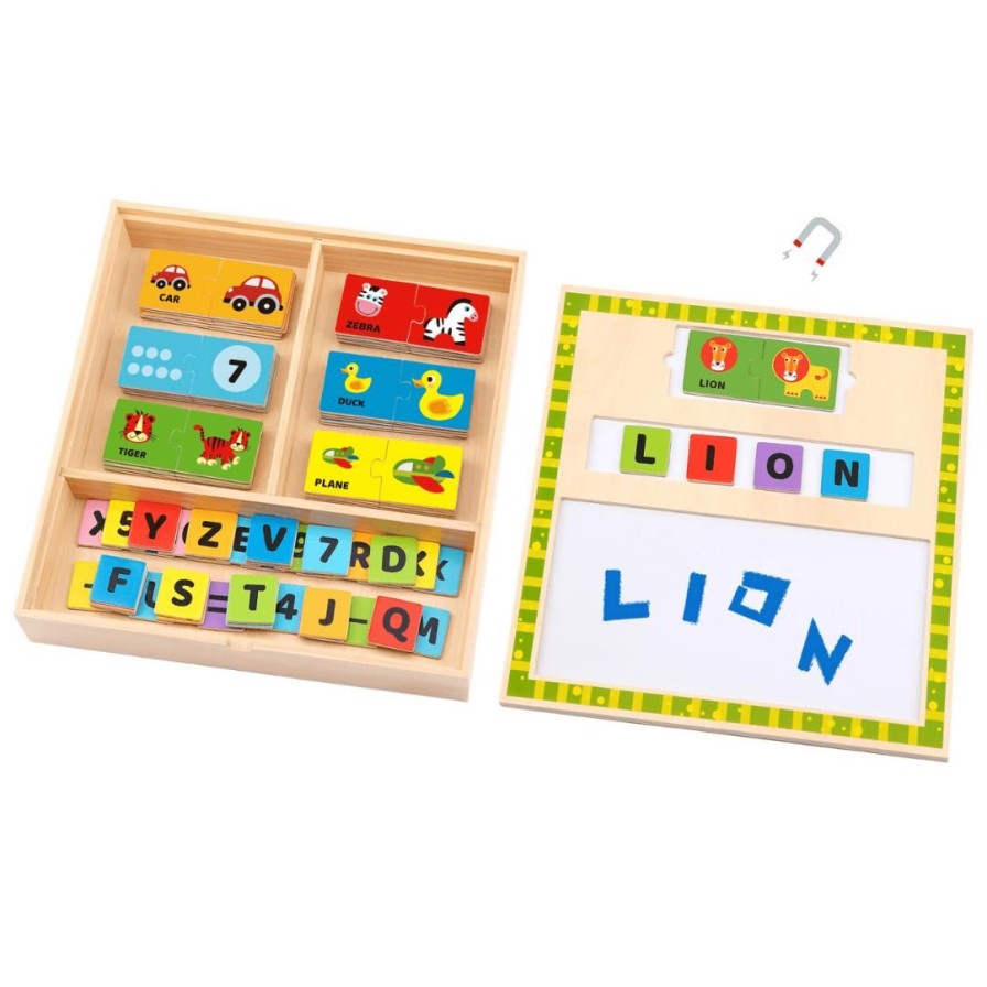 Wooden Toys Tooky Toy Baby & Toddler Puzzles | Learning Magnetic Puzzle Box