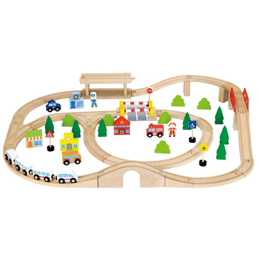 Wooden Toys Viga Baby & Toddler Puzzles | Train Set-90 Pieces