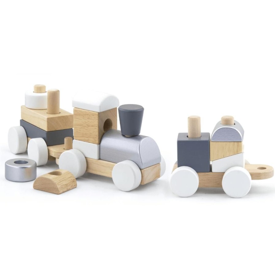 Wooden Toys Viga Montessori Toys | Stacking Train-Scandinavian