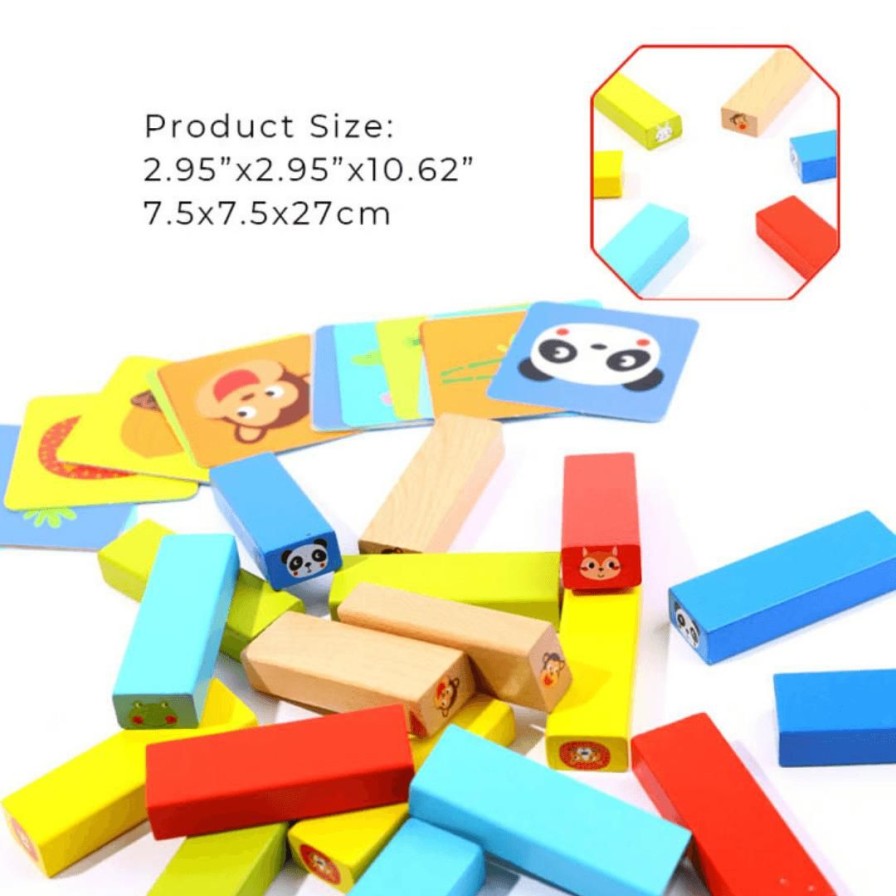 Wooden Toys Tooky Toy Stacking Toys | Animal Blocks Stacking Game