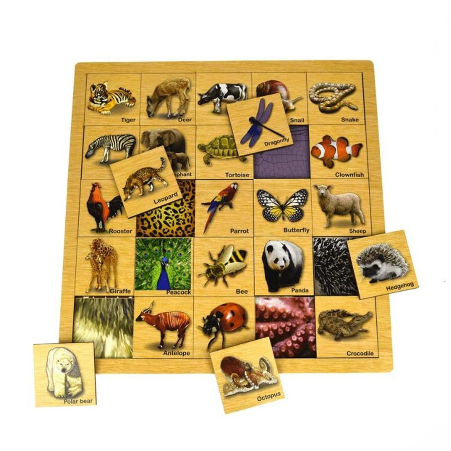 Wooden Toys Kaper Kidz Animal Puzzles | Animal Skin Matching Puzzle