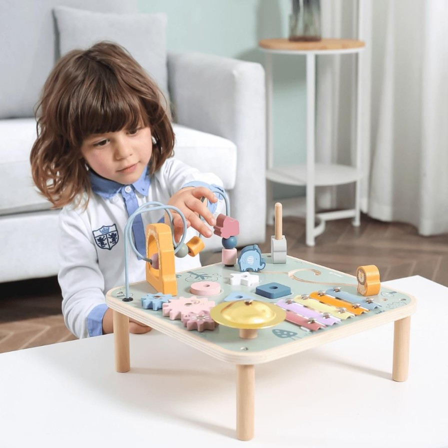 Wooden Toys Viga Activity Centres For Kids | Pastel Multi Function Activity Table