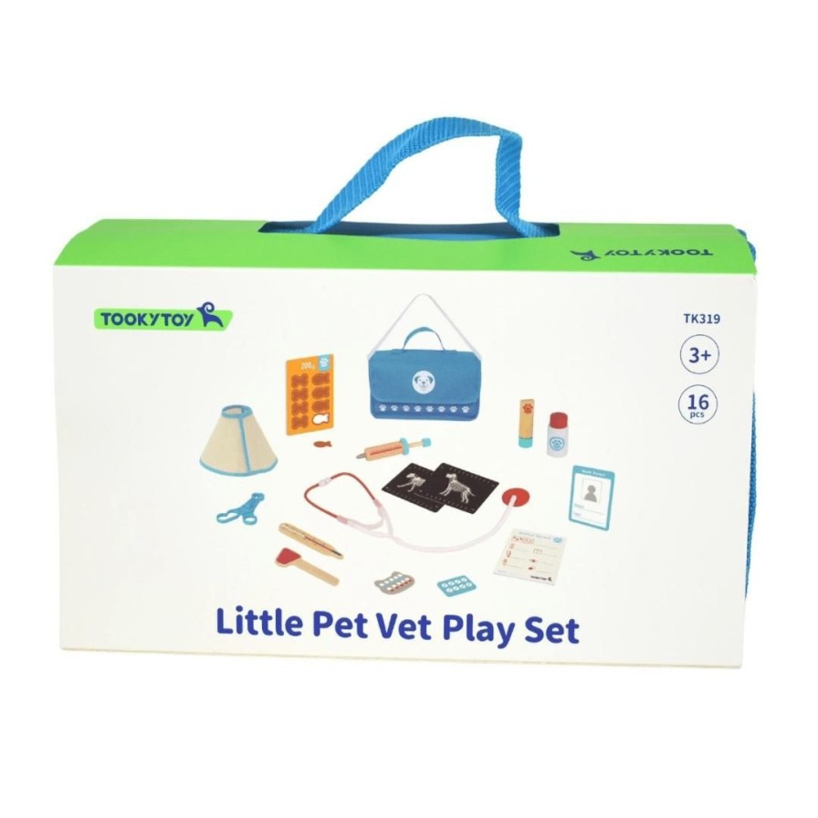 Wooden Toys Tooky Toy Pretend Play | Little Pet Vet Playset