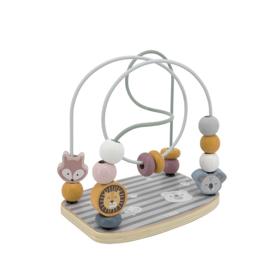 Wooden Toys Viga Shapes & Colours | Pastel Bead Maze-Small