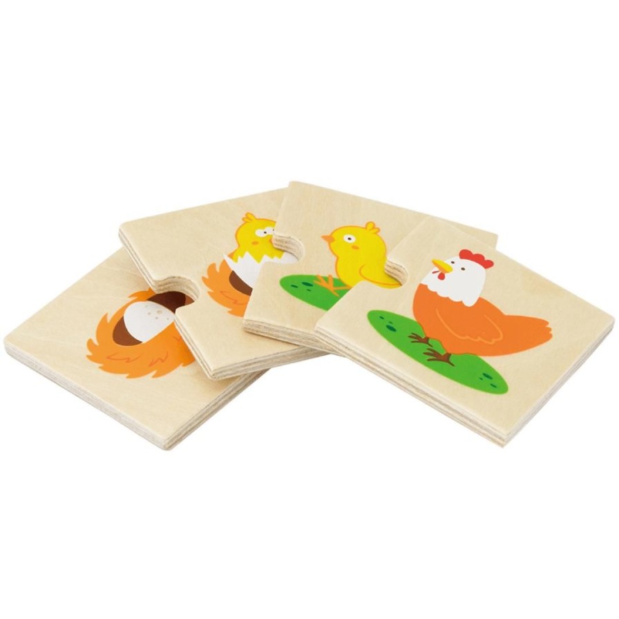 Wooden Toys Viga Animals | Wooden Lifecycle Puzzle Set