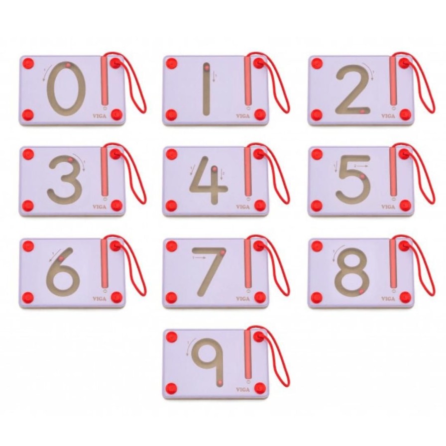 Wooden Toys Viga Numeracy | Magnetic Tracing Numbers