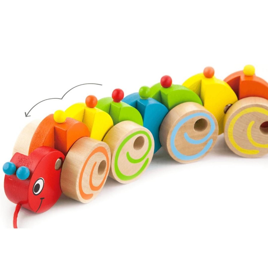 Wooden Toys Viga Montessori Toys | Pull Along Caterpillar