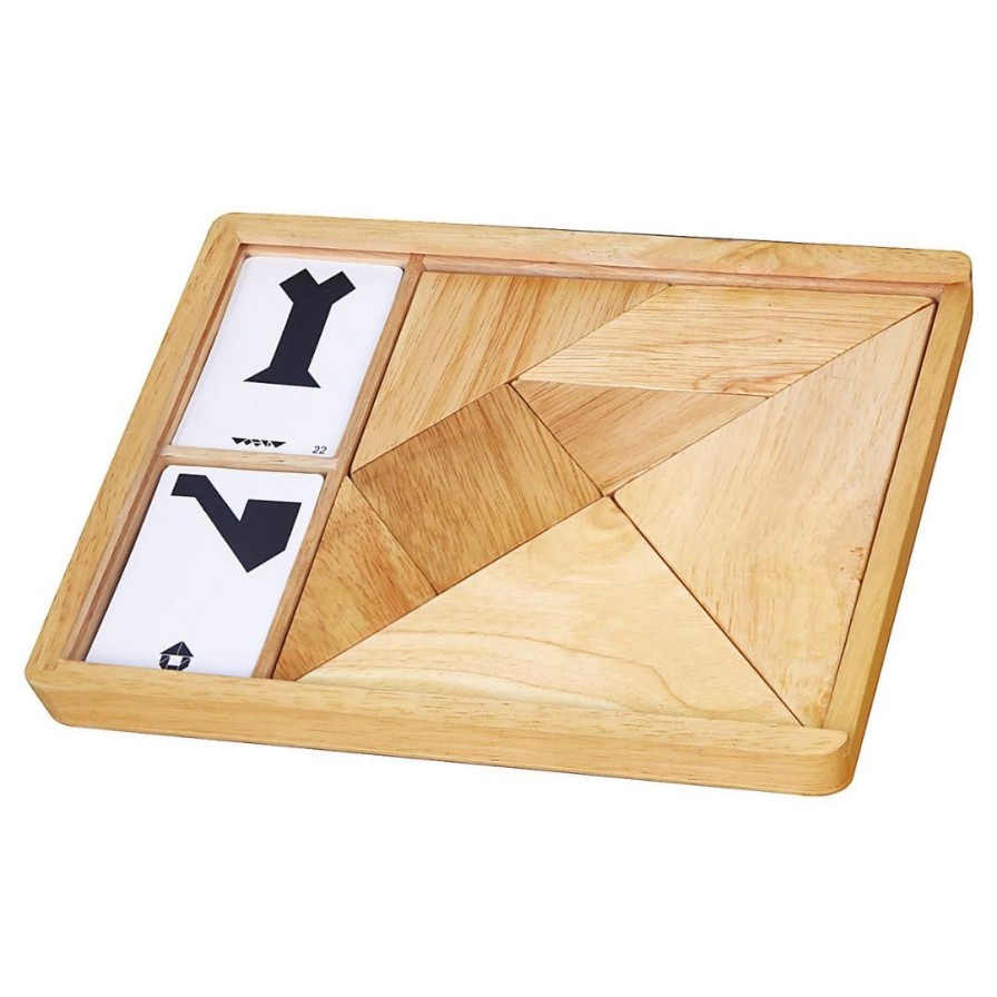 Wooden Toys Viga Montessori Toys | Natural Tangram Set