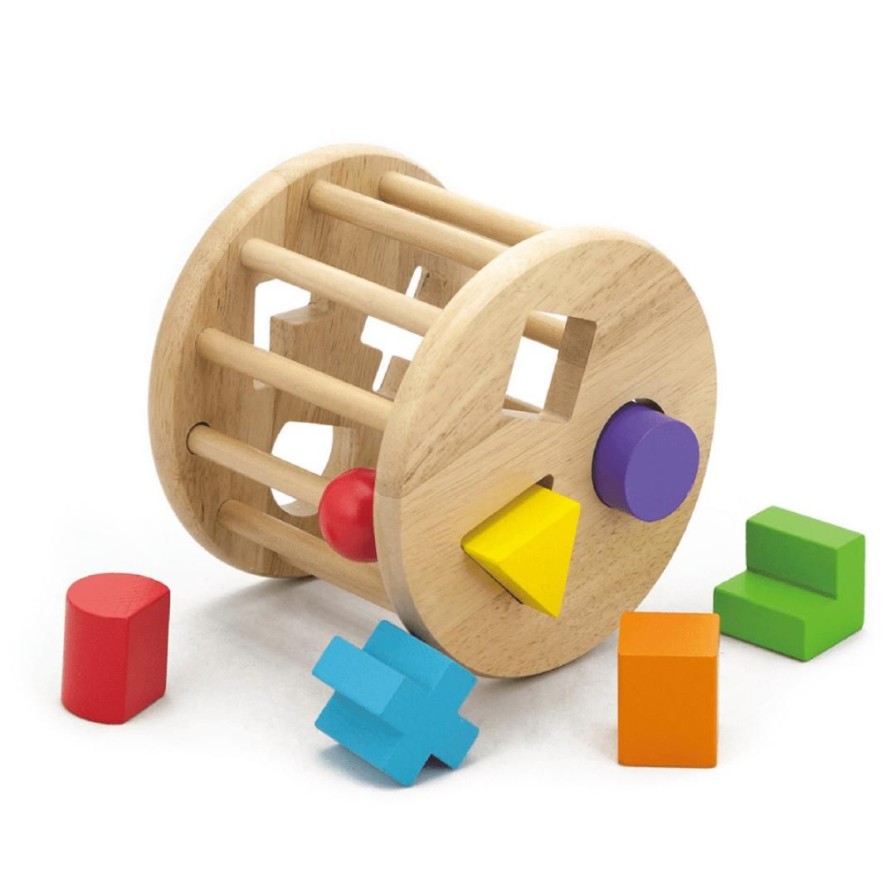 Wooden Toys Viga Baby & Toddler Puzzles | Wooden Shape Sorting Wheel