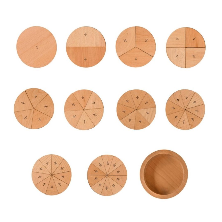 Wooden Toys Freckled Frog Puzzles | Layered Fraction Puzzle