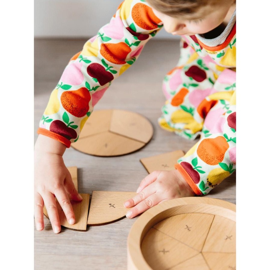 Wooden Toys Freckled Frog Puzzles | Layered Fraction Puzzle