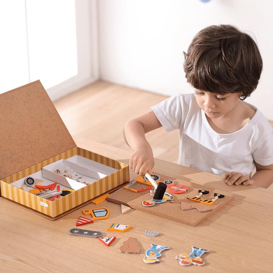 Wooden Toys Kaper Kidz Construction | Tap A Shape-Construction Set