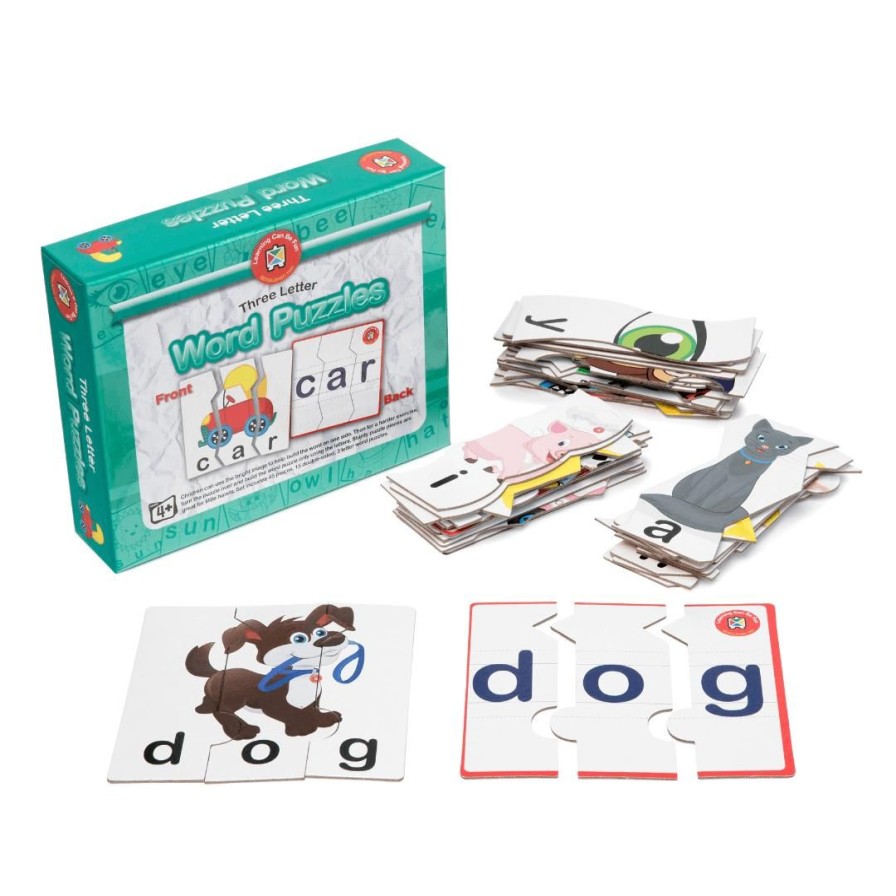 Wooden Toys ed.vantage Puzzles | Spelling Words Puzzle-3 Letters