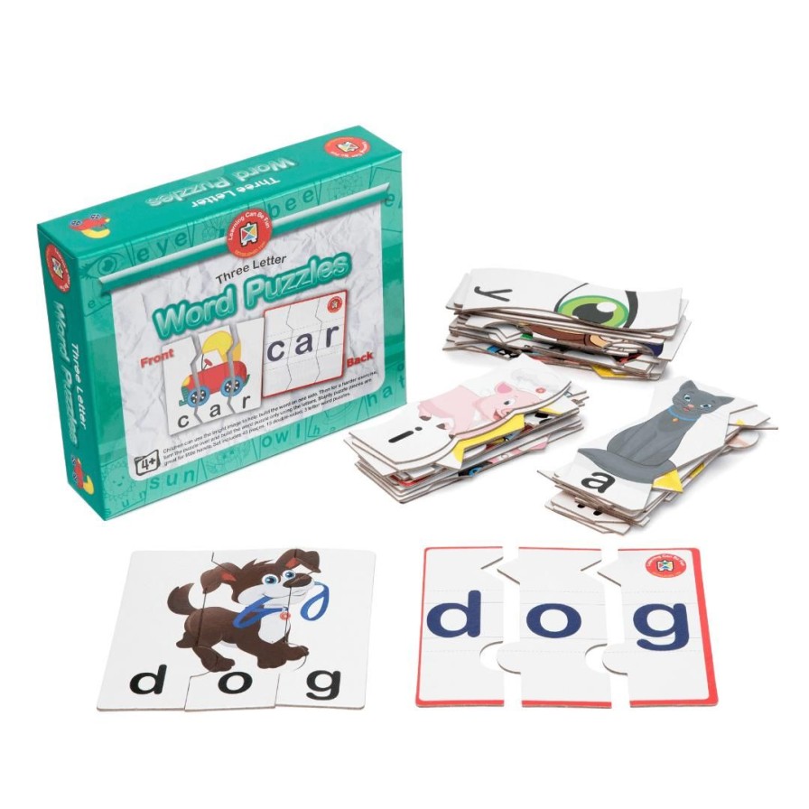 Wooden Toys ed.vantage Animals | Spelling Words Puzzle-3 Letters