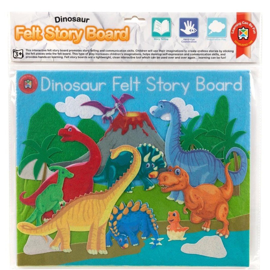 Wooden Toys ed.vantage Baby & Toddler Puzzles | Felt Story Board-Dinosaurs