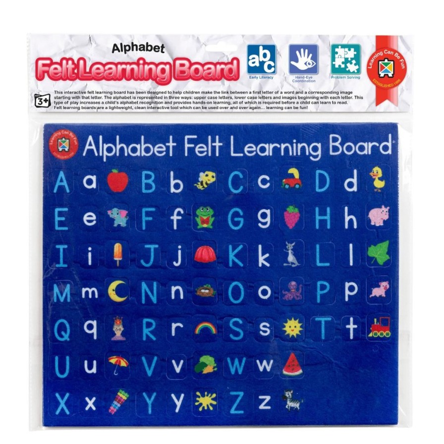 Wooden Toys ed.vantage Arts & Crafts | Felt Learning Board-Alphabet