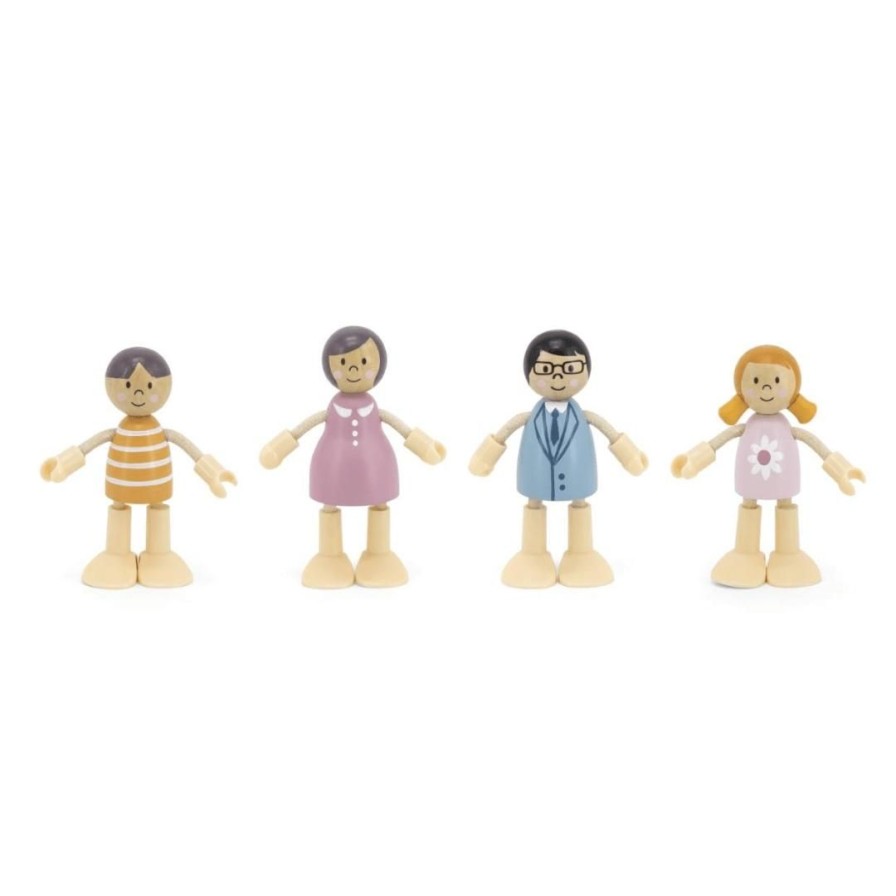 Wooden Toys Viga Fine Motor Skills | Pastel Doll Family-4 Pce